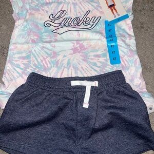 Lucky Brand girls 4T short and shorts set